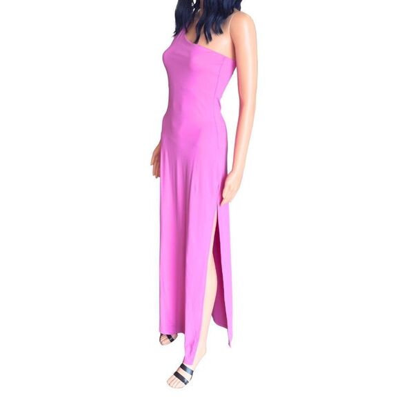 NEW Susana Monaco Pink One Shoulder Maxi Dress - Picture 2 of 6